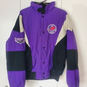 Vintage 1997 Polaris Snowmobile Racing Puffer Bomber Jacket Size Large